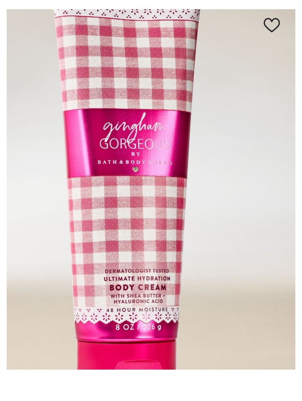 Bath & Body Works Gingham Gorgeous Pink & White Body Cream